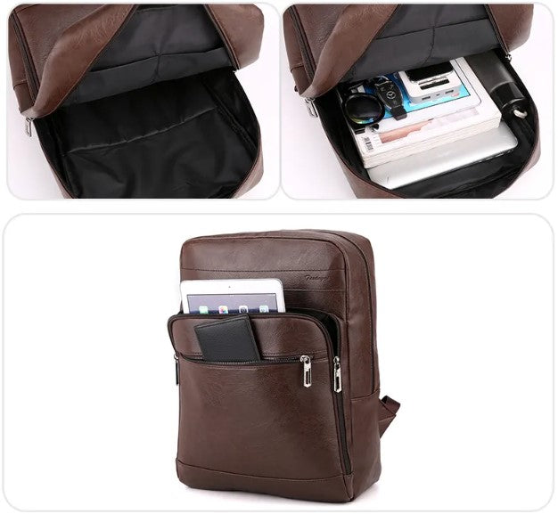 Mochila Masculina de Couro One