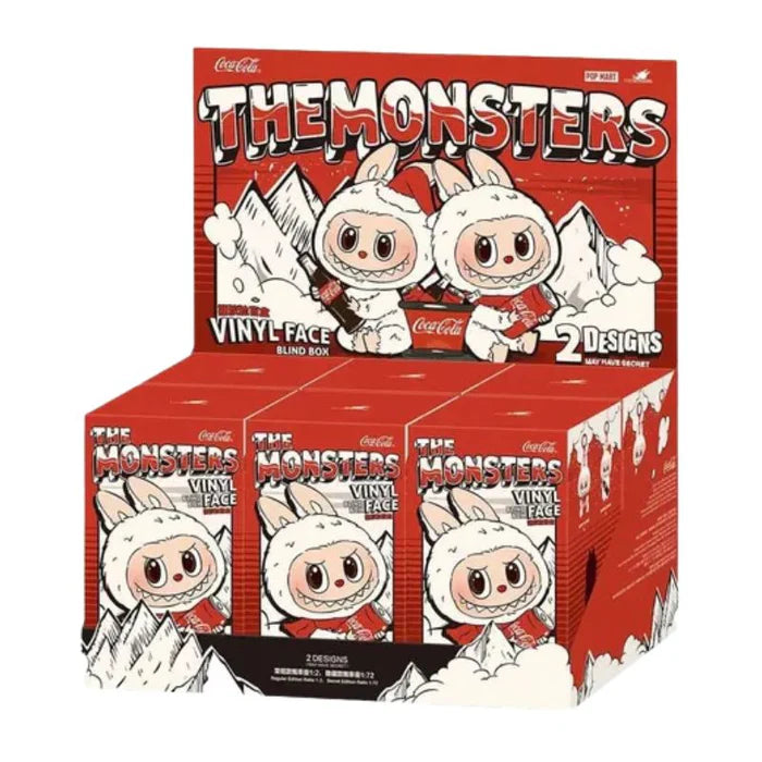 Boneco Pop Mart Labubu The Monsters x Coca Series "Vinyl Face Plush" Blind Box *SORTIDO* unidade