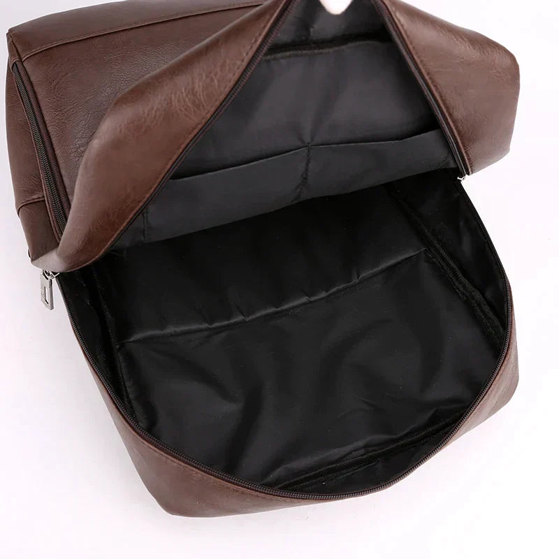 Mochila Masculina de Couro Legítimo - Granite