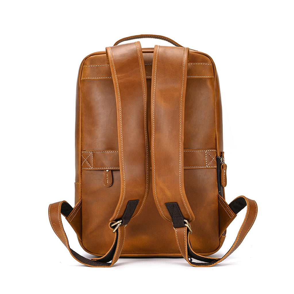 Mochila de Couro Impermeável Múltiplas Funções