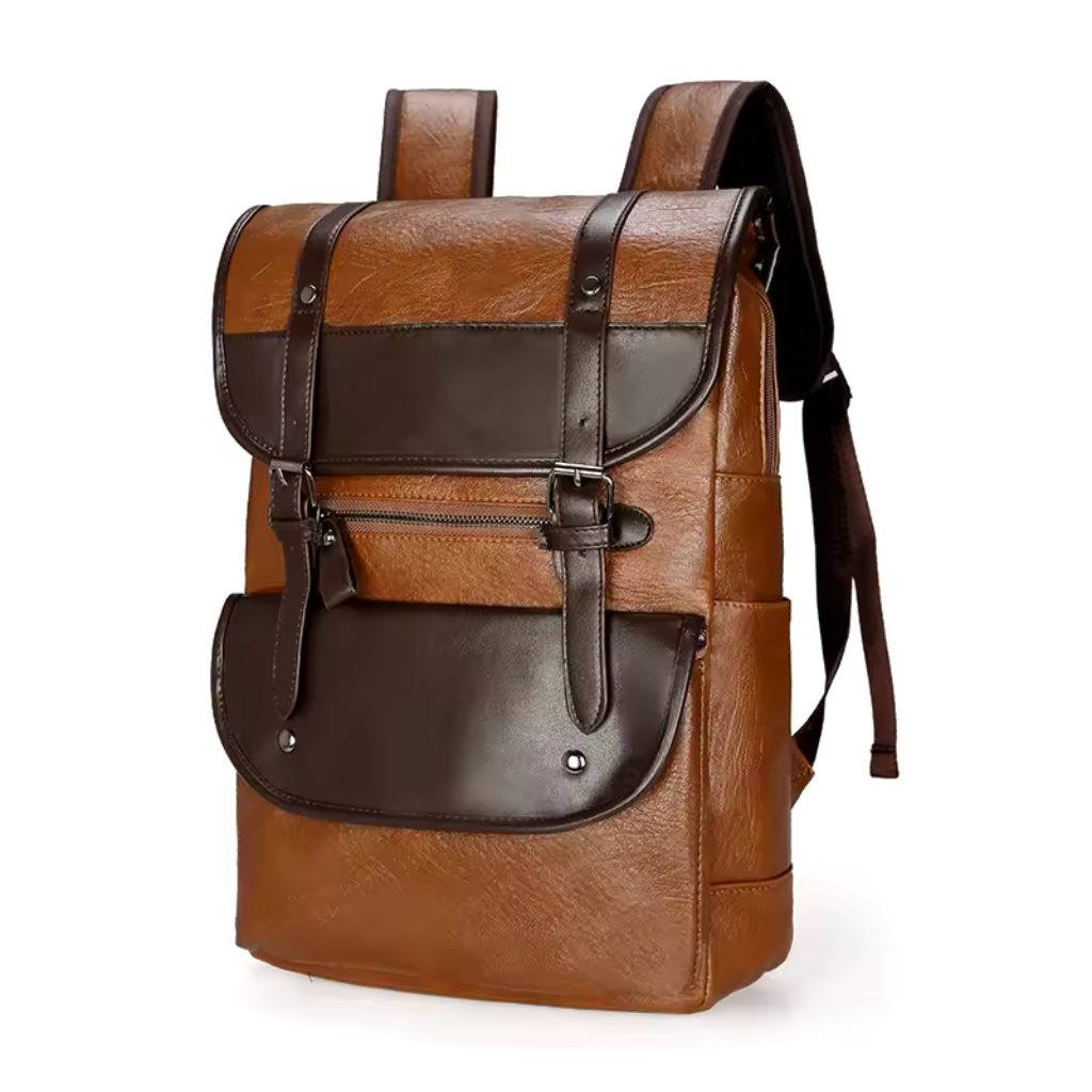 Mochila de Couro Grande Capacidade Divello