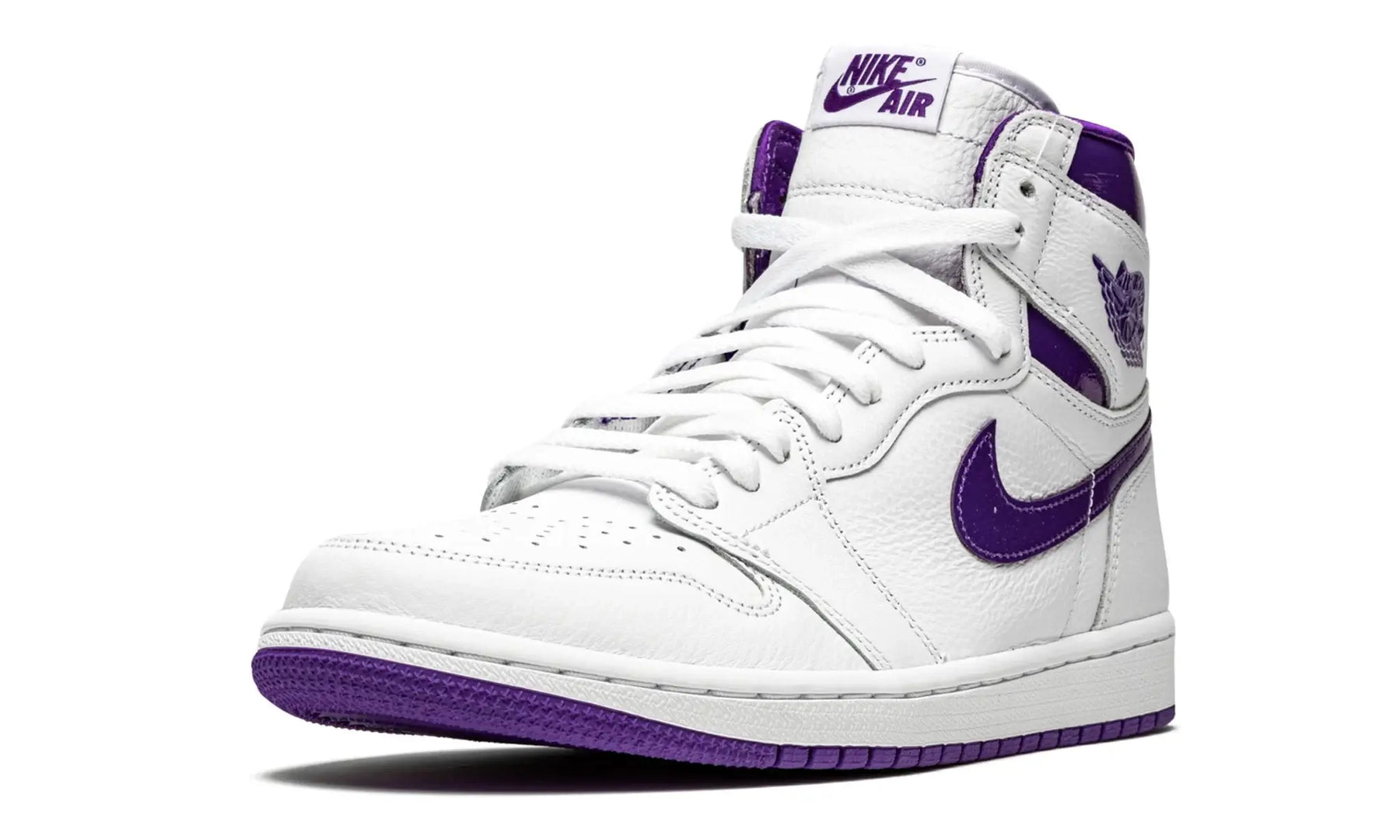 Tênis Air Jordan 1 High "Court Purple White" Branco / Roxo - CD0461-151
