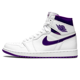 Tênis Air Jordan 1 High "Court Purple White" Branco / Roxo - CD0461-151