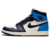 Tênis Air Jordan 1 High "Obsidian" Azul / Branco - 555088-140
