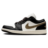 Tênis Air Jordan 1 Low "Shadow Brown" Preto / Dourado - DC0774-200