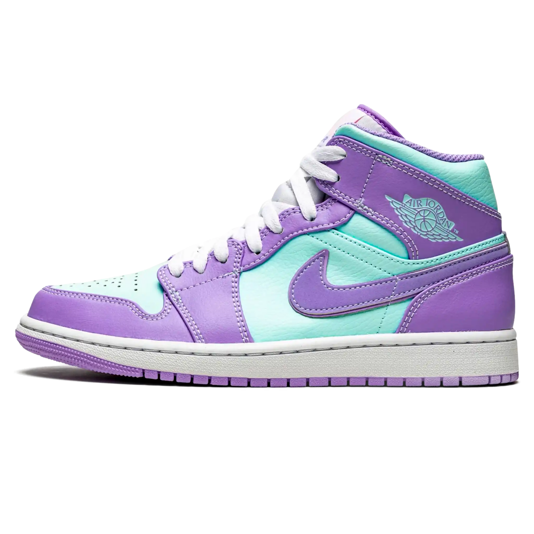 Tênis Air Jordan 1 Mid "Aqua" - 554724-500