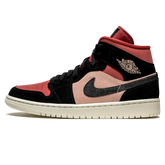 Tênis Air Jordan 1 Mid Feminino "Canyon Rust" Rosa / Preto - BQ6472-202