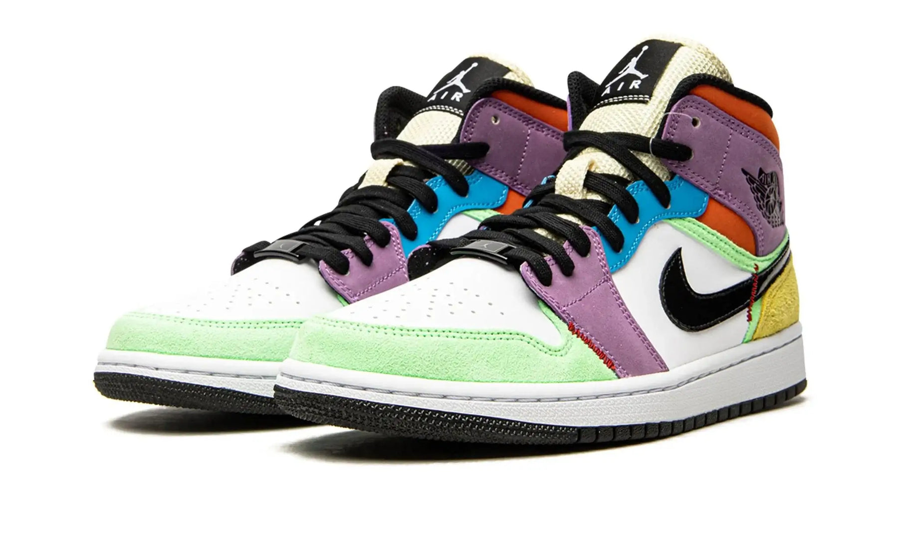Tênis Air Jordan 1 Mid Feminino "Lightbulb" Colorido - CW1140-100