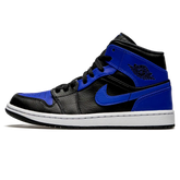 Tênis Air Jordan 1 Mid "Hyper Royal" Azul / Preto - 554724-077