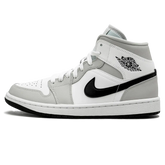 Tênis Air Jordan 1 Mid Feminino "Light Smoke Grey" Cinza - 554725-092
