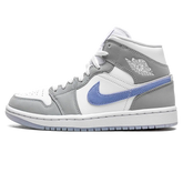 Tênis Air Jordan 1 Mid Feminino "Wolf Grey" Cinza - BQ6472-105