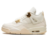 Tênis Air Jordan 4 "Metallic Gold" Branco / Dourado - AQ9129-170