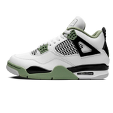 Tênis Air jordan 4 "Seafoam Oil Green" Branco / Verde - AQ9129-103