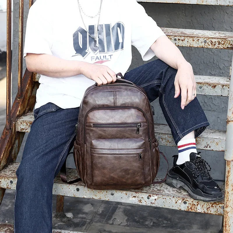 Mochila de Couro Masculina