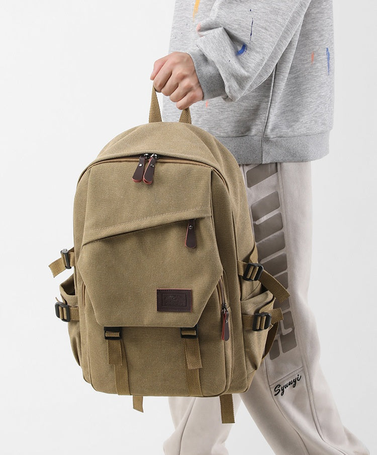 Mochila de Lona Masculina Escolar Oxford