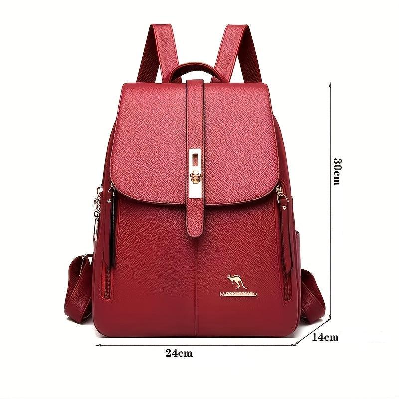 Mochila Feminina de Couro com Fivela - Sophie