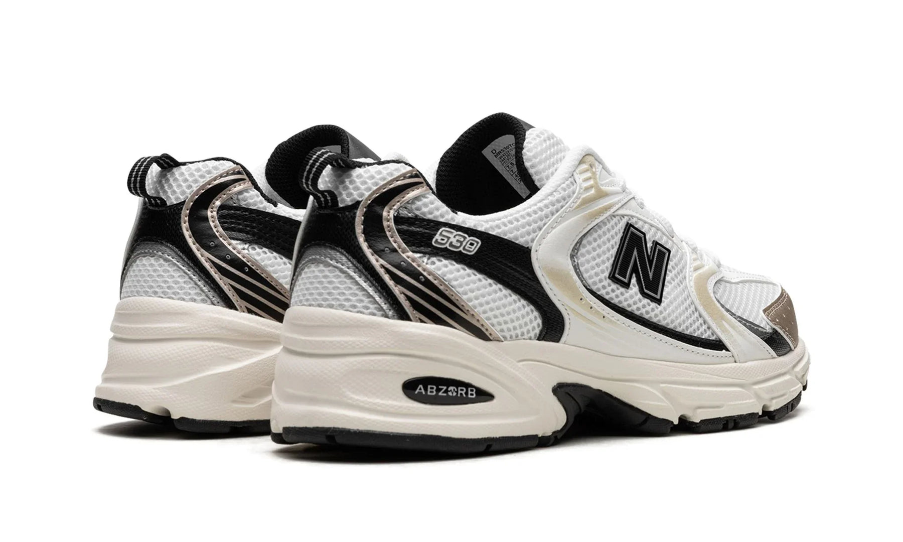 Tênis New Balance 530 "White & Light Gold Metallic" Dourado / Branco - MR530TC