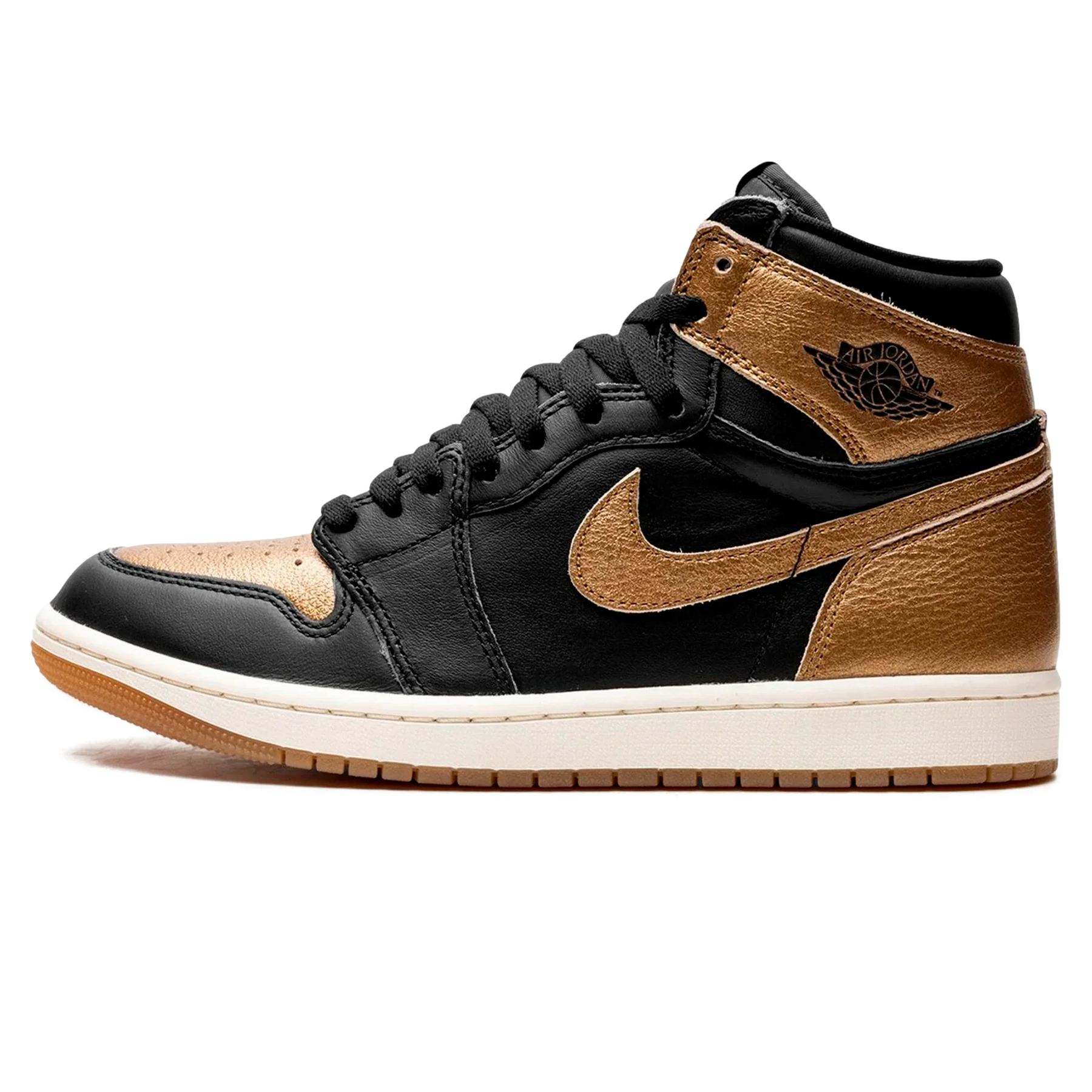 Tênis Air Jordan 1 High "Metallic Gold" Preto / Dourado - DZ5485-071