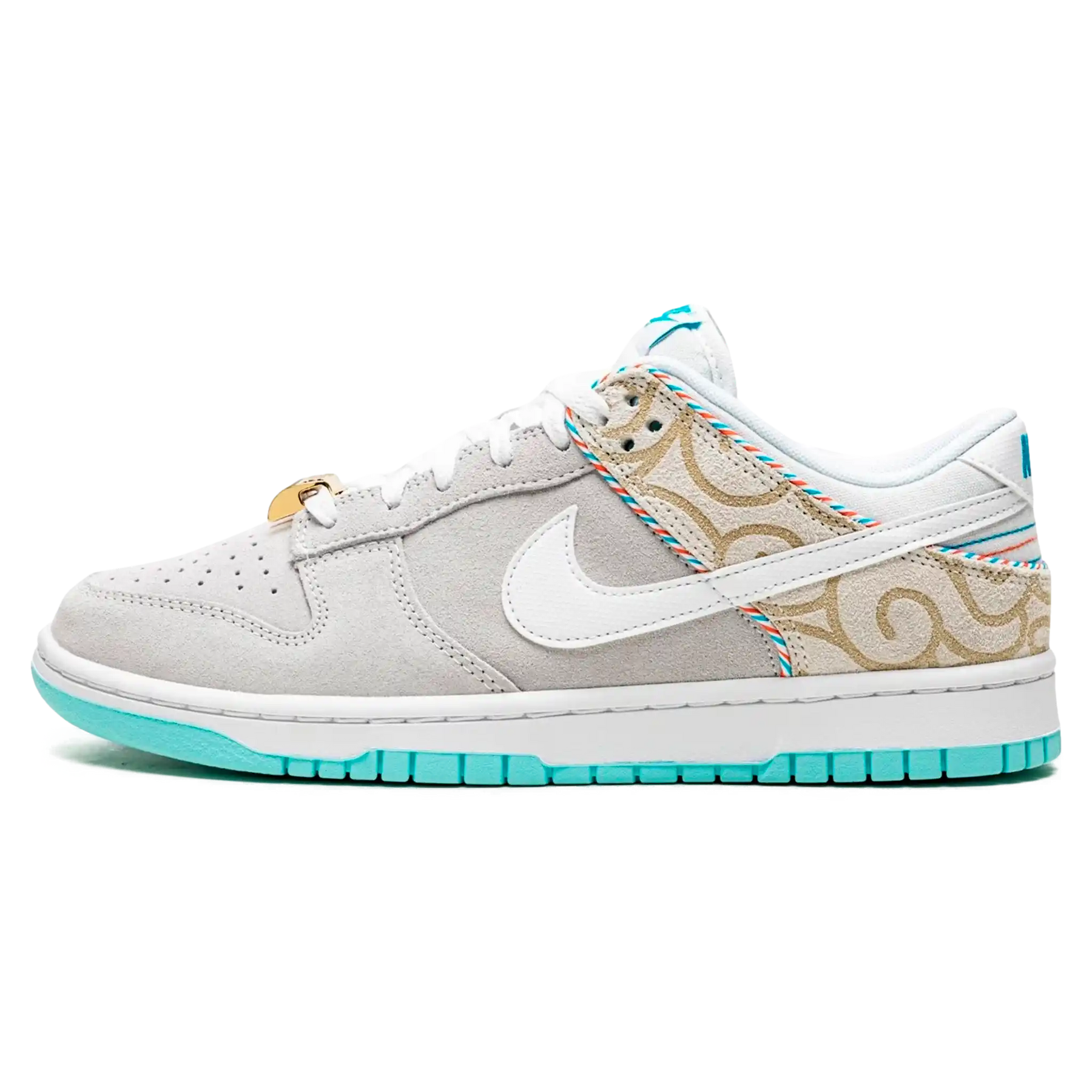 Tênis Nike Dunk Low "Barber Shop Grey" - DH7614-500