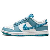 Tênis Nike Dunk Low Feminino "Blue Paisley" Azul / Branco - DH4401-101
