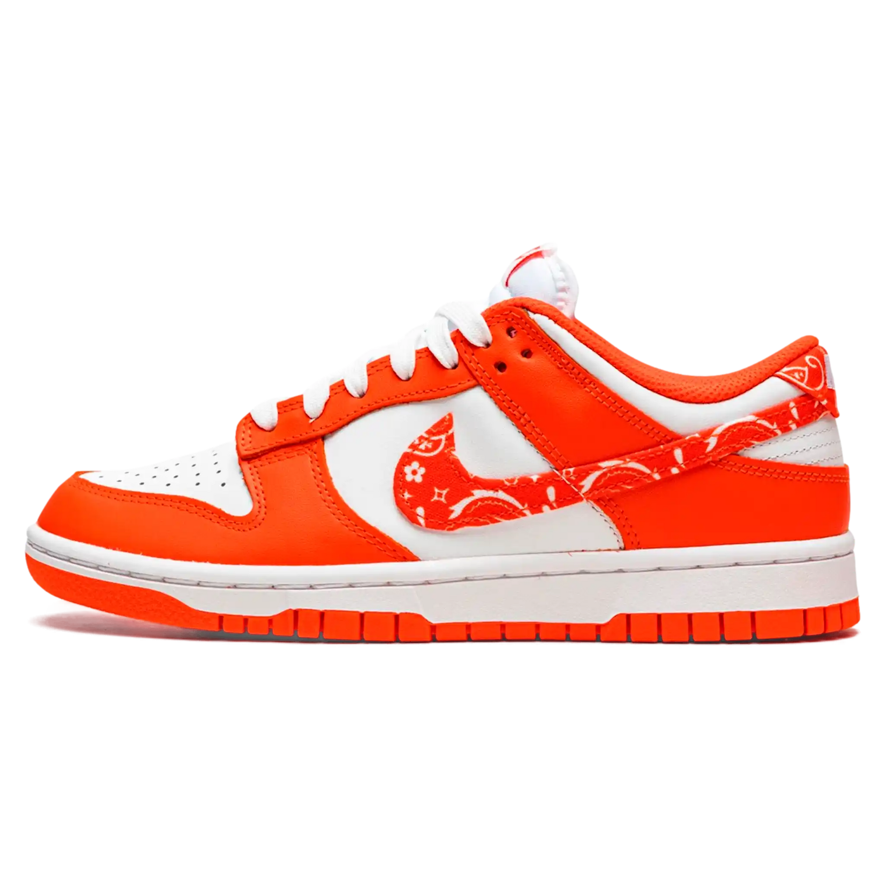 Tênis Nike Dunk Low Feminino "Orange Paisley" Laranja / Branco - DH4401-103