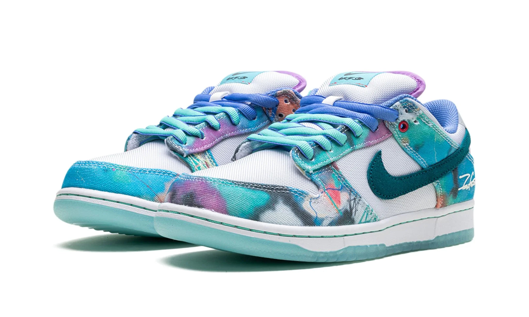 Tênis Nike Dunk Low SB x Futura "Bleached Aqua" Azul - HF6061-400