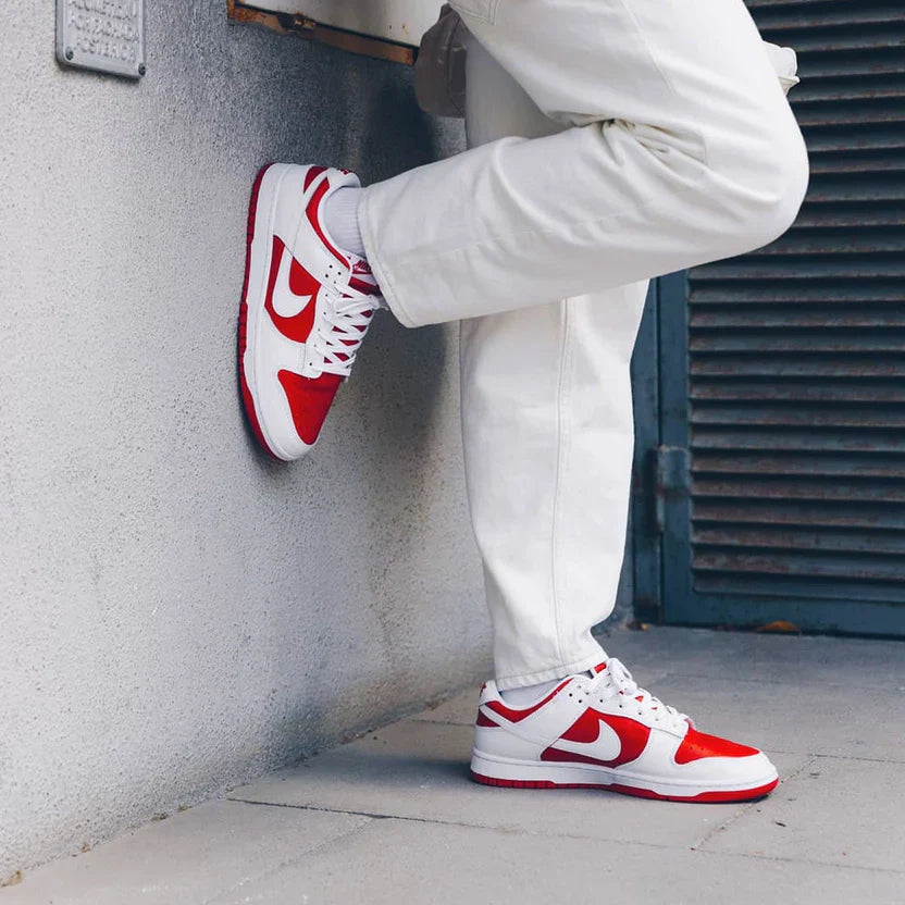 Tênis Nike Dunk Low Masculino "University Red" Vermelho / Branco - DD1391-600