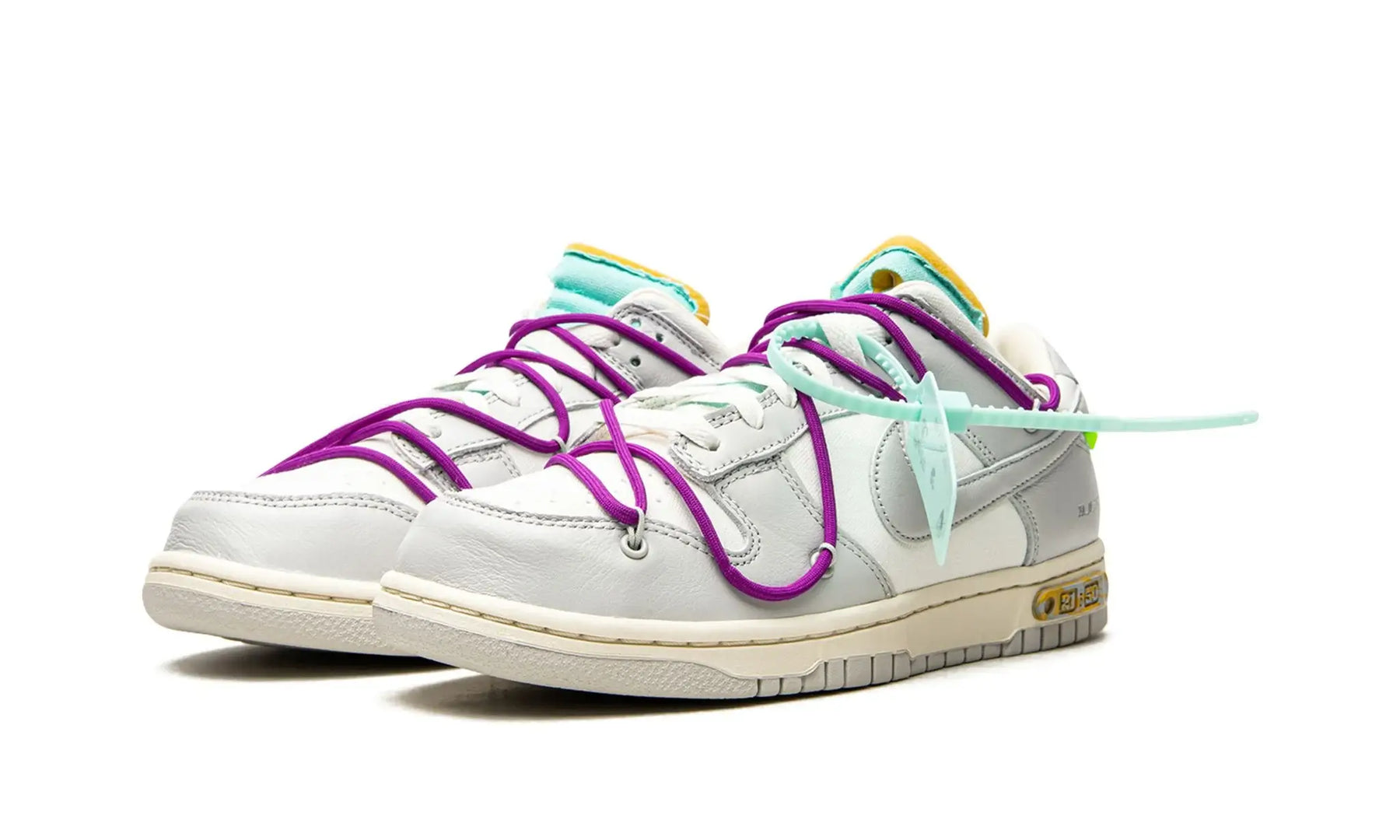 Tênis Nike Dunk Low x Off-White "Lot 21" - DM1602-100