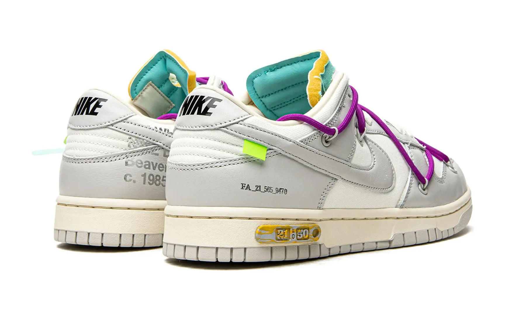 Tênis Nike Dunk Low x Off-White "Lot 21" - DM1602-100