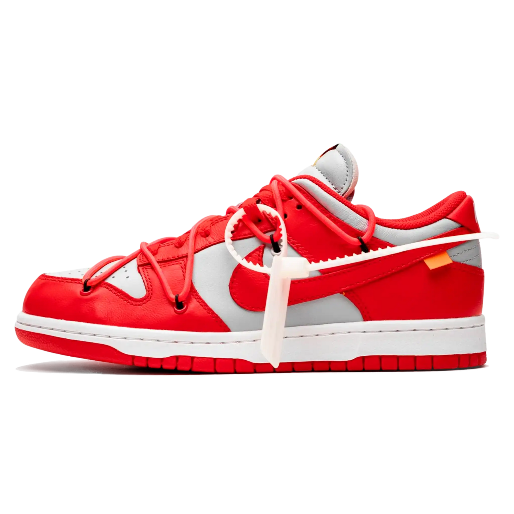 Tênis Nike Dunk Low x Off-White "University Red" Vermelho - CT0856-600