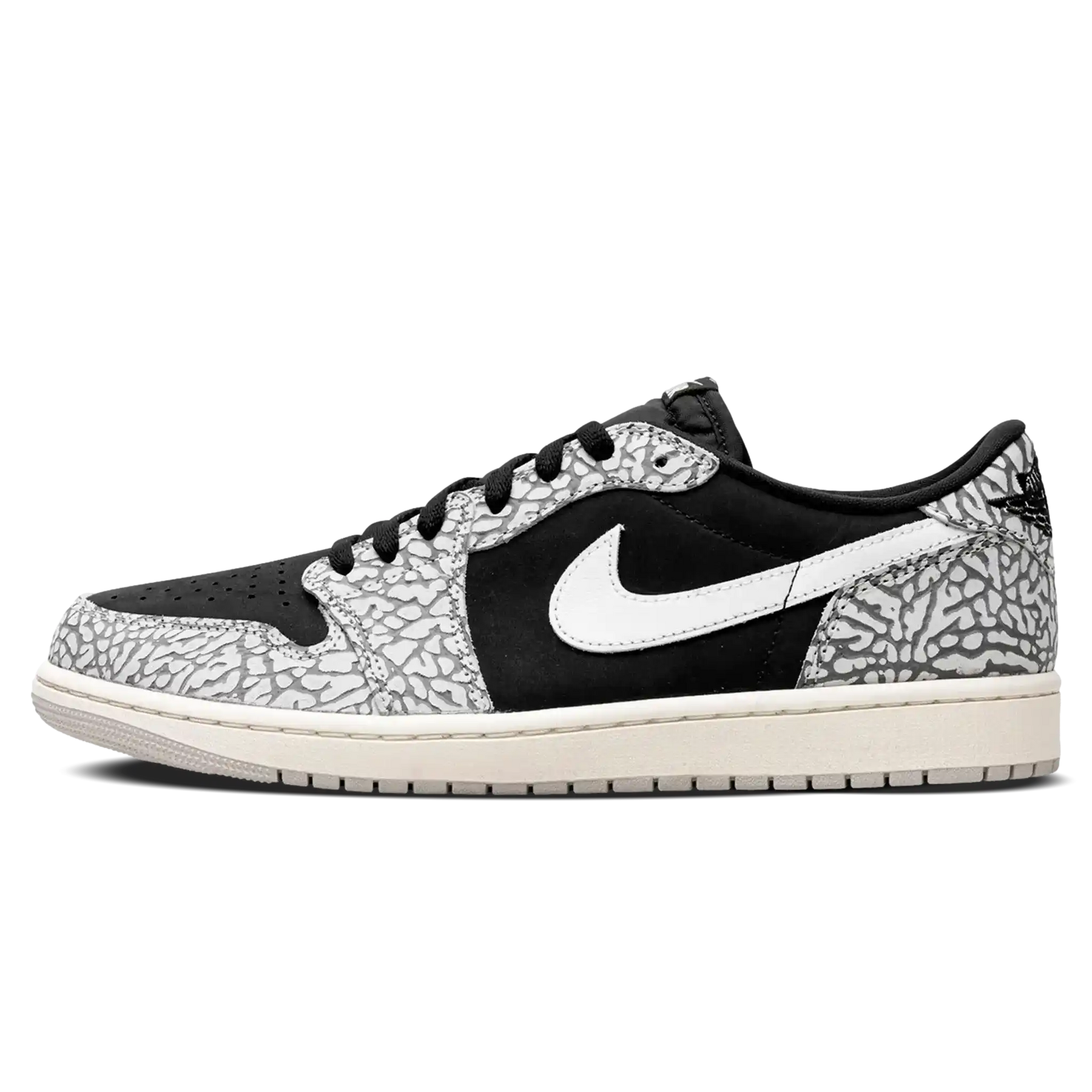 Tênis Air Jordan 1 Low "Black Cement" Preto / Cinza - CZ0790-001