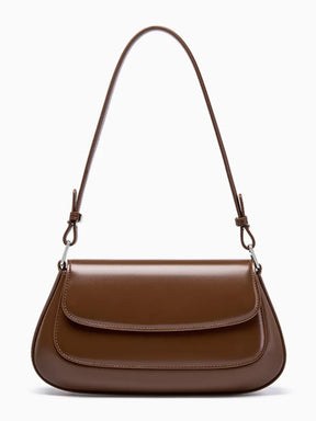 Bolsa Feminina Baguete Tiracolo em Couro PU com Alça Ajustável - Eléa