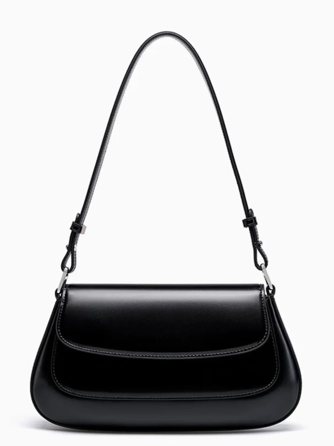 Bolsa Feminina Baguete Tiracolo em Couro PU com Alça Ajustável - Eléa
