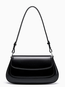 Bolsa Feminina Baguete Tiracolo em Couro PU com Alça Ajustável - Eléa