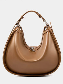 Bolsa Feminina de Ombro Meia Lua em Couro com Alça Ajustável - Camille