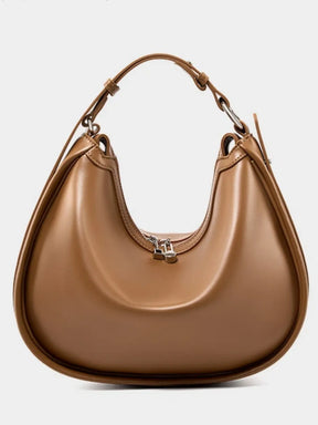 Bolsa Feminina de Ombro Meia Lua em Couro com Alça Ajustável - Camille