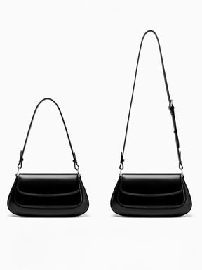 Bolsa Feminina Baguete Tiracolo em Couro PU com Alça Ajustável - Eléa