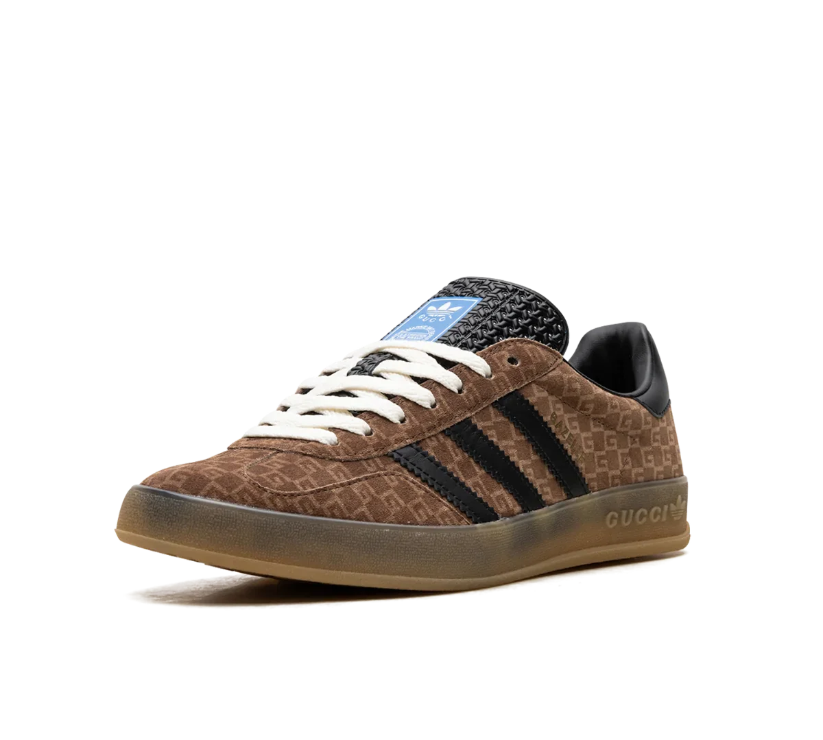 Tênis Adidas x Gucci Gazelle GG Monogram 'Brown' Marrom/Preto - 707847-AAA2V-8546
