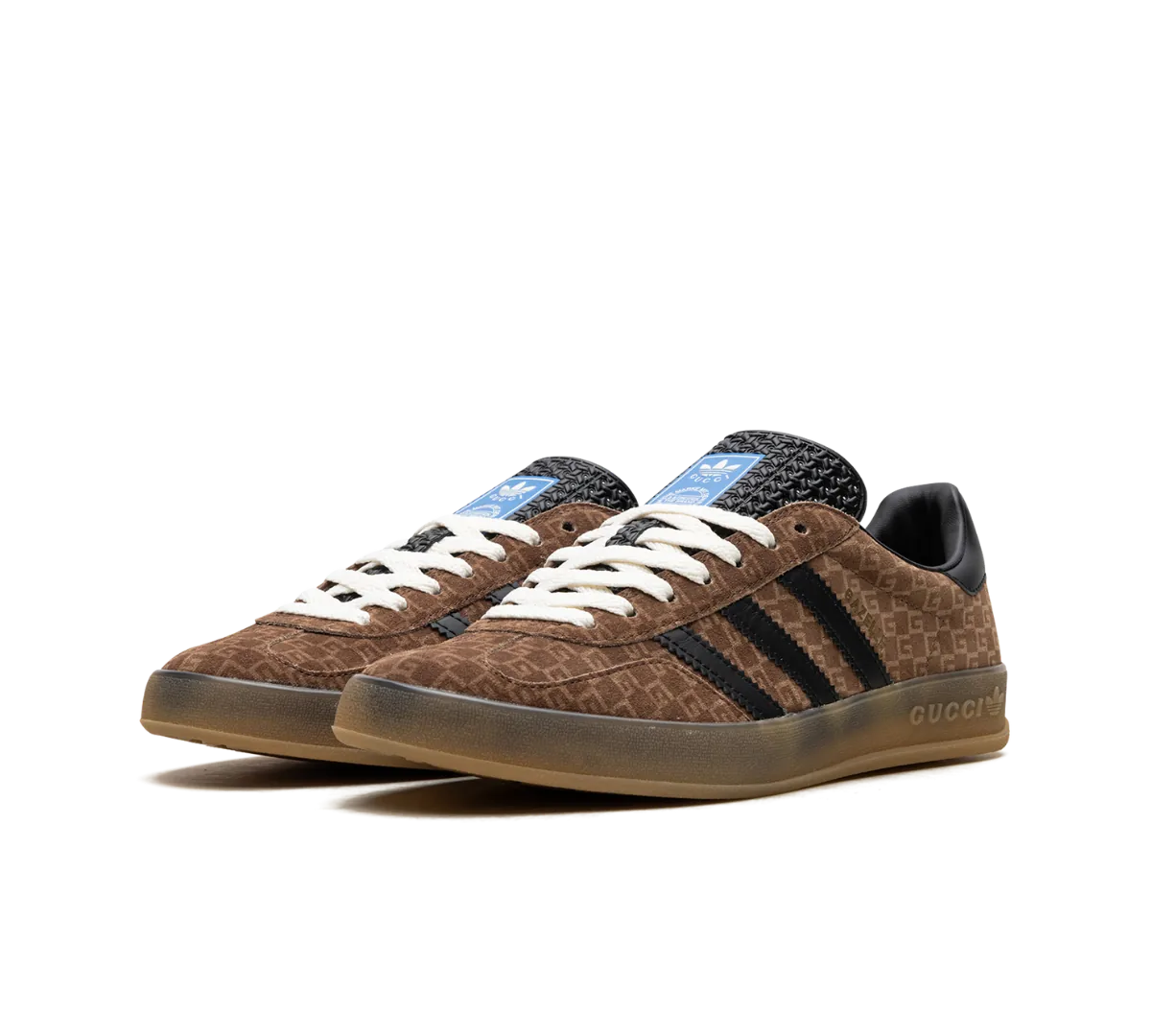 Tênis Adidas x Gucci Gazelle GG Monogram 'Brown' Marrom/Preto - 707847-AAA2V-8546