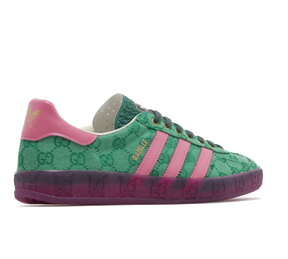 Tênis Adidas x Gucci Gazelle 'Green Pink Strata' Verde/Rosa - IE4795