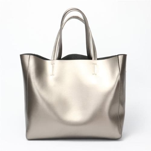 Bolsa Tote de Couro Brilhante Ophélie