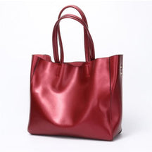 Bolsa Tote de Couro Brilhante Ophélie