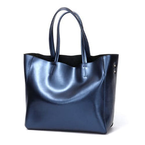 Bolsa Tote de Couro Brilhante Ophélie