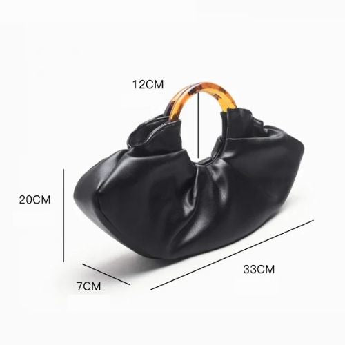 Bolsa de Couro Plissado Lorraine