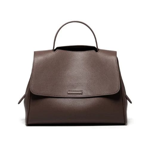 Bolsa de Ombro de Couro Oblíqua Estelle