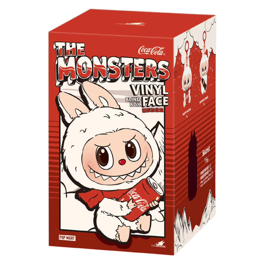 Boneco Pop Mart Labubu The Monsters x Coca Series "Vinyl Face Plush" Blind Box *SORTIDO* unidade