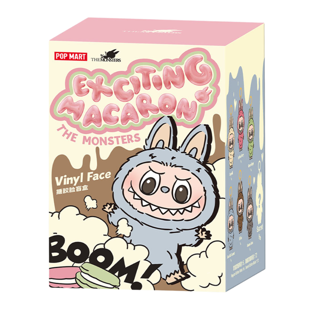 Boneco Pop Mart Labubu The Monsters "Tasty Macaron Vinyl Face" Blind Box *SORTIDO* unidade