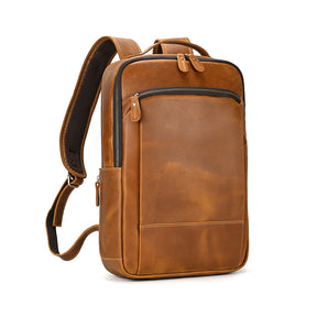 Mochila de Couro Impermeável Múltiplas Funções