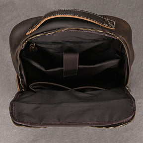 Mochila de Couro Impermeável Múltiplas Funções