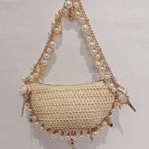 Bolsa de Praia Chic com Pérolas e Conchas